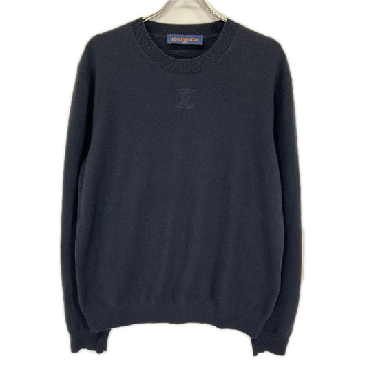LOUIS VUITTON 22SS Cashmere Silk LV Knit Navy Size L