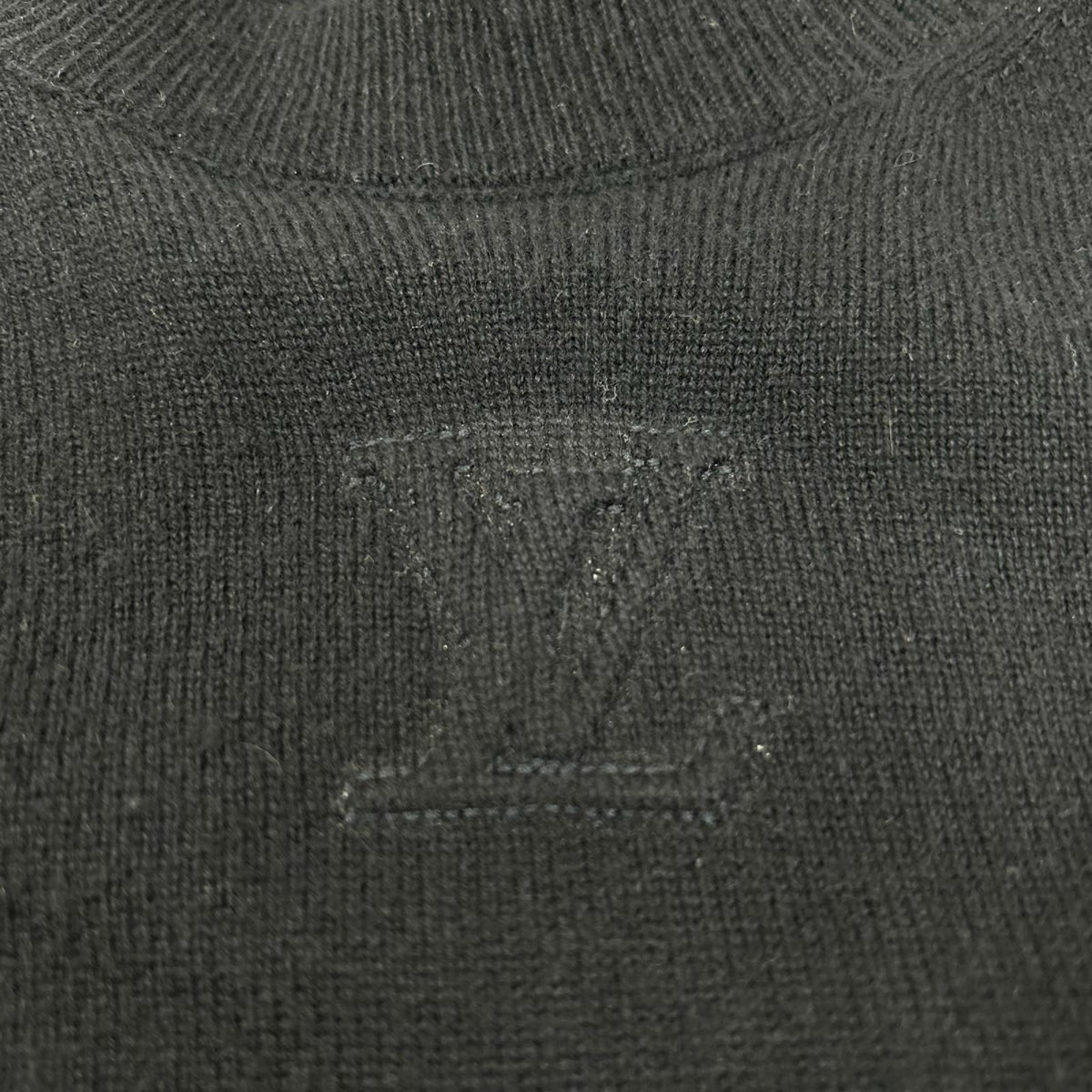 LOUIS VUITTON 22SS Cashmere Silk LV Knit Navy Size L