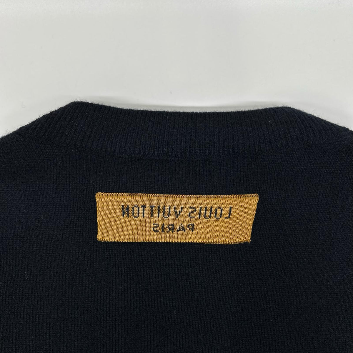 LOUIS VUITTON 22SS Cashmere Silk LV Knit Navy Size L