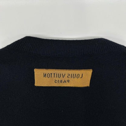 LOUIS VUITTON 22SS Cashmere Silk LV Knit Navy Size L