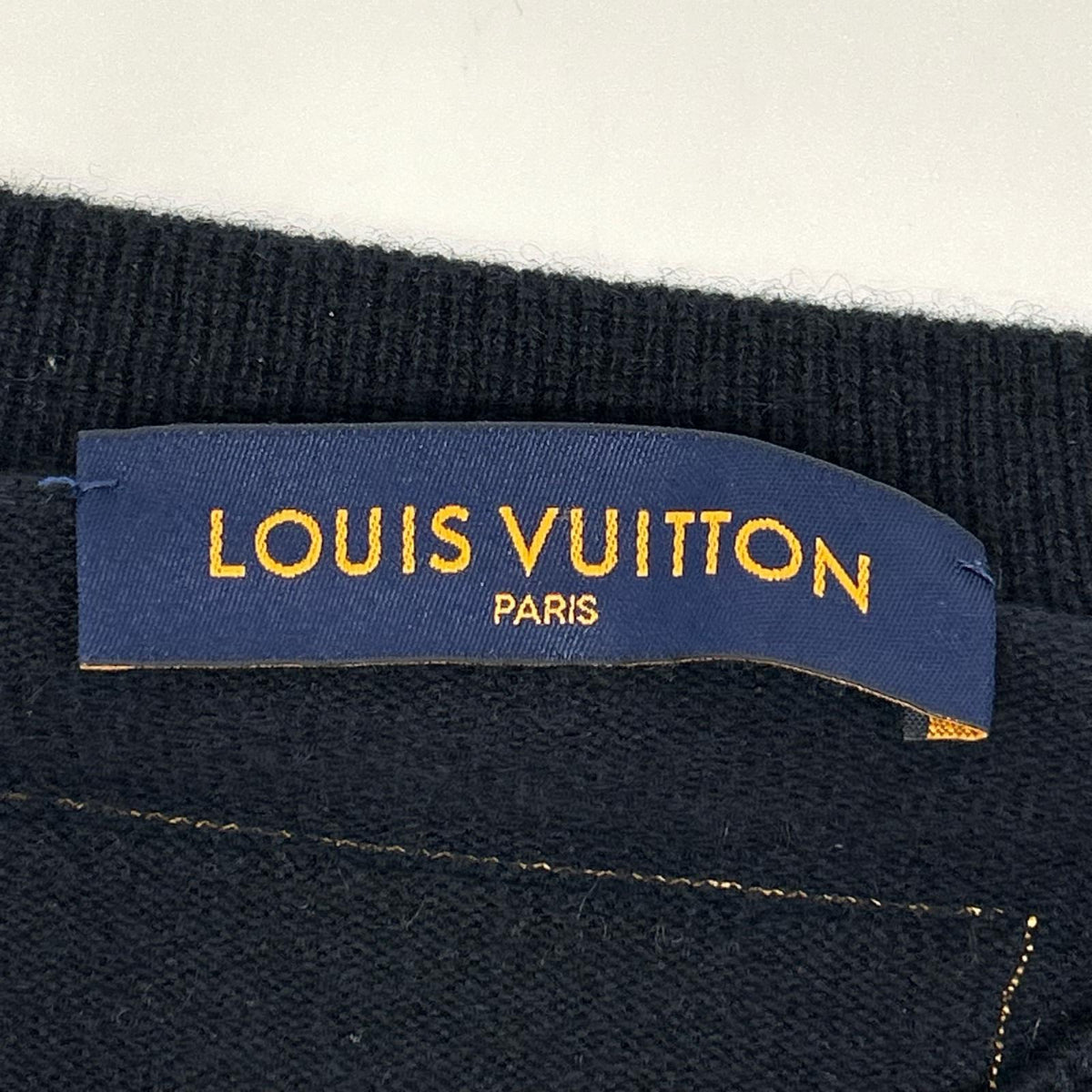 LOUIS VUITTON 22SS Cashmere Silk LV Knit Navy Size L