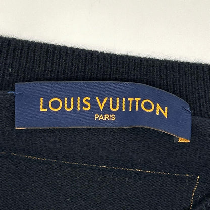 LOUIS VUITTON 22SS Cashmere Silk LV Knit Navy Size L