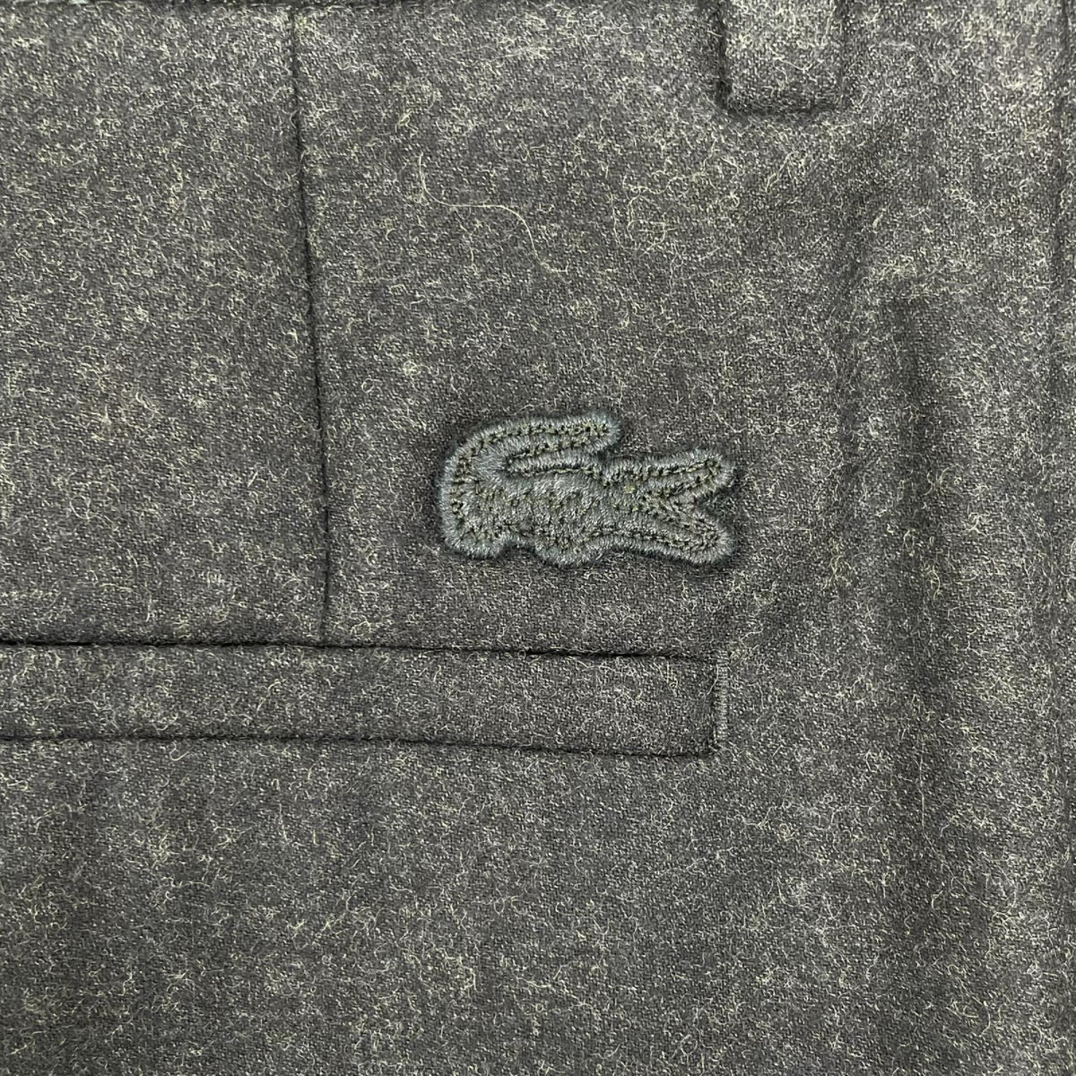 Lacoste Straight Fit Felted Wool Pleated Pants Navy Size 42