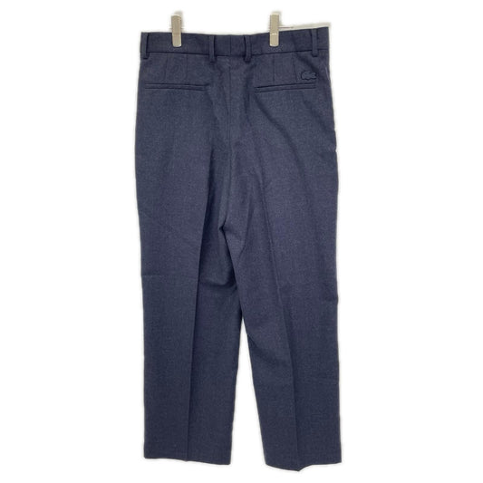 Lacoste Straight Fit Felted Wool Pleated Pants Navy Size 42