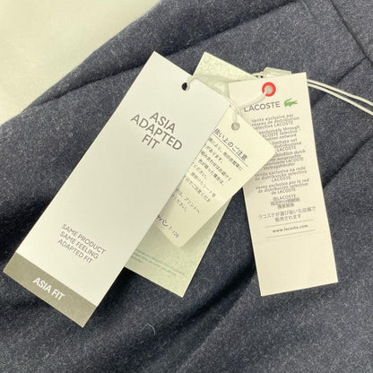 Lacoste Straight Fit Felted Wool Pleated Pants Navy Size 42
