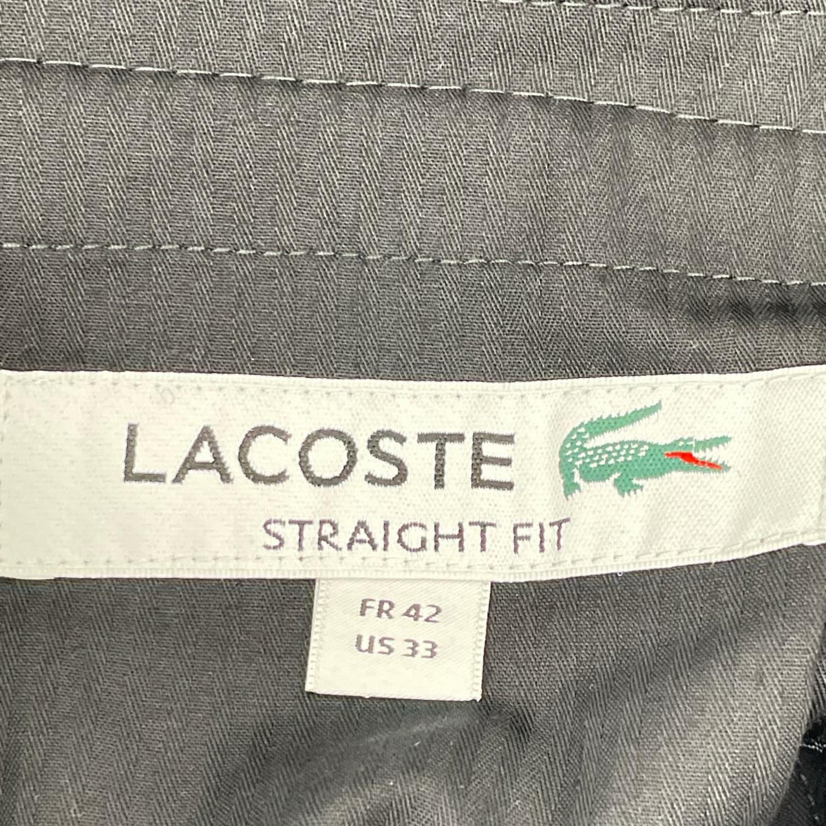 Lacoste Straight Fit Felted Wool Pleated Pants Navy Size 42