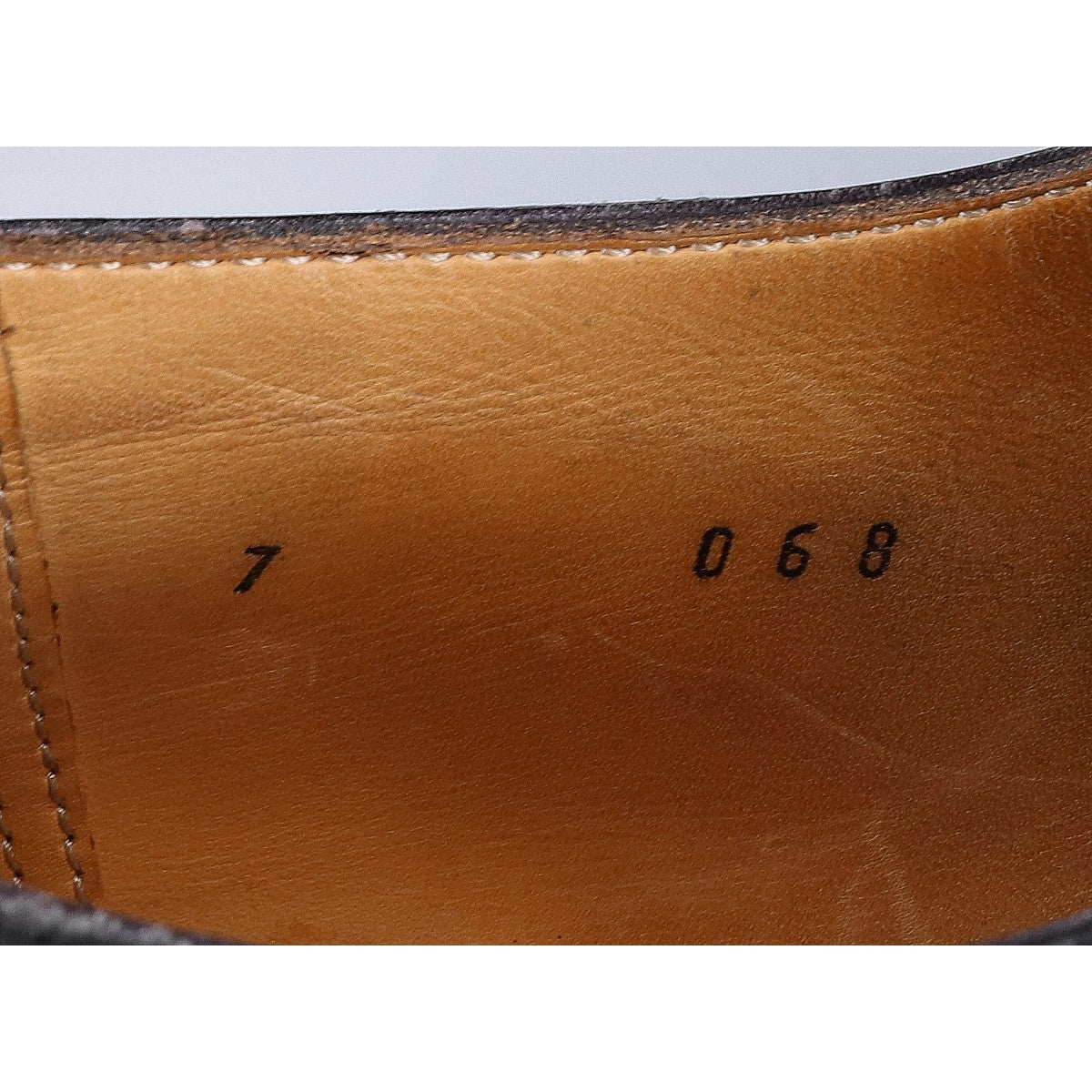 berluti Leather U-Tip 2-Hole Semi-Square Shoes Size UK 7