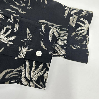 OLDJOE&CO. 26SS Rayon Palm Tree Shirt Black Size 17 1/2