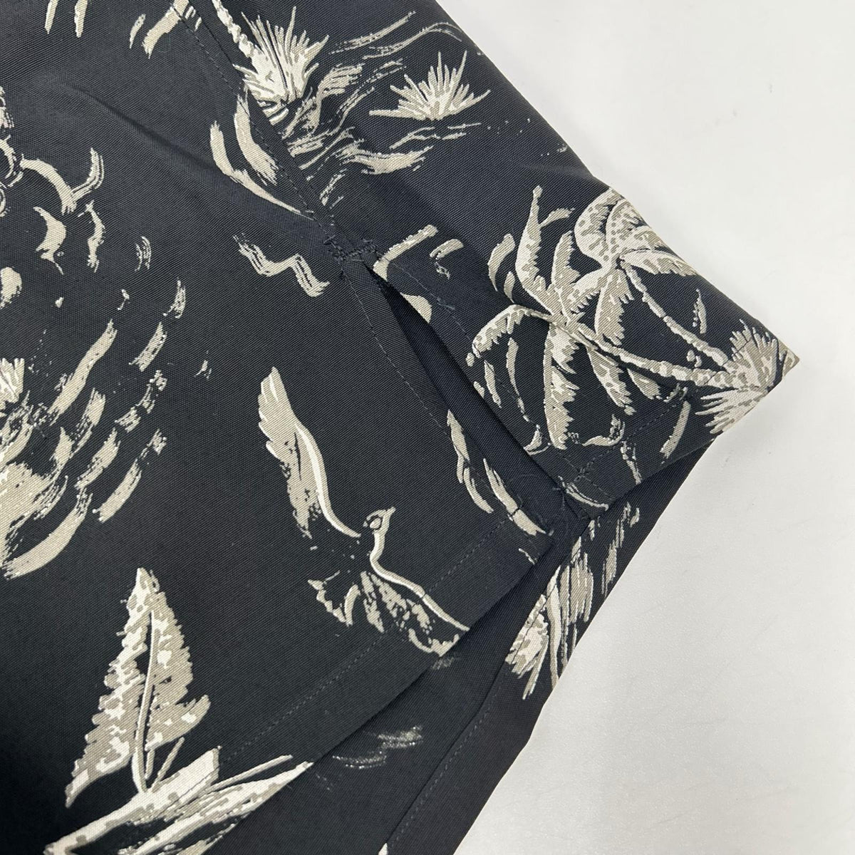 OLDJOE&CO. 26SS Rayon Palm Tree Shirt Black Size 17 1/2