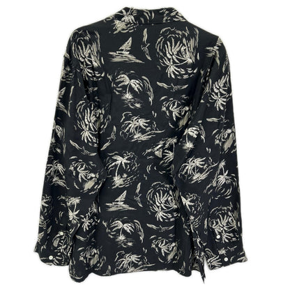 OLDJOE&CO. 26SS Rayon Palm Tree Shirt Black Size 17 1/2