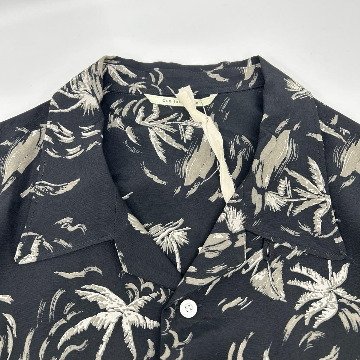 OLDJOE&CO. 26SS Rayon Palm Tree Shirt Black Size 17 1/2