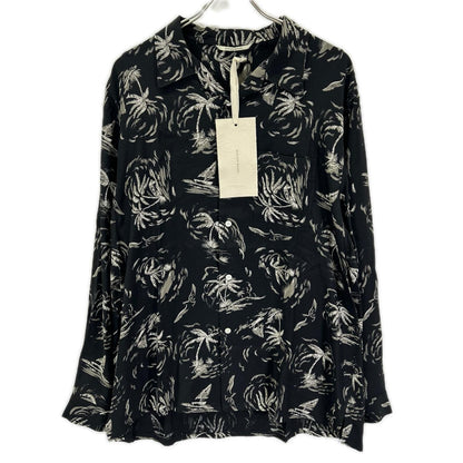 OLDJOE&CO. 26SS Rayon Palm Tree Shirt Black Size 17 1/2
