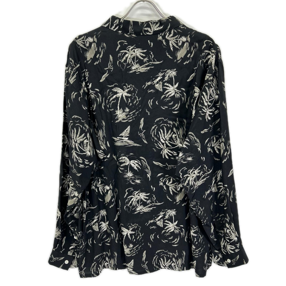OLDJOE&CO. 26SS Rayon Palm Tree Shirt Black Size 17 1/2