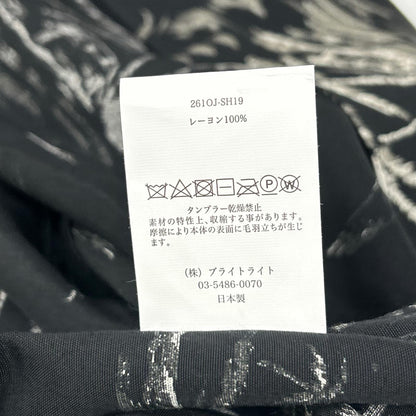 OLDJOE&CO. 26SS Rayon Palm Tree Shirt Black Size 17 1/2