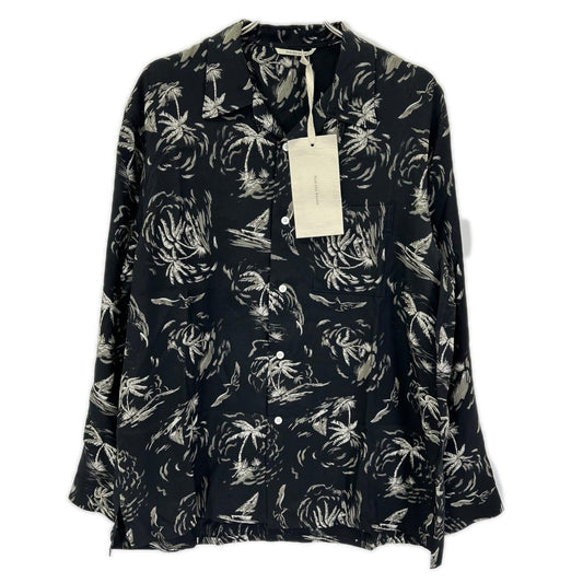OLDJOE&CO. 26SS Palm Tree Print Open Shirt Black Size 16 1/2