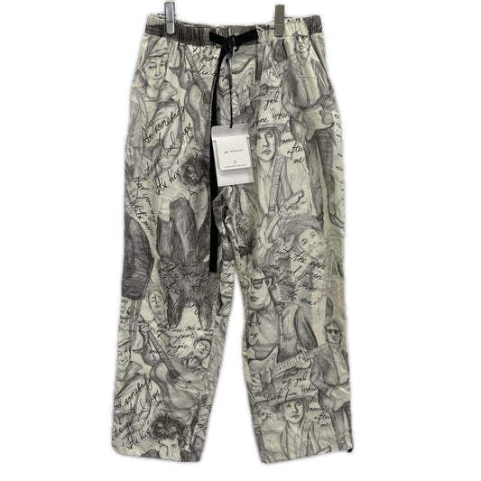 Drawing Print Pants Ivory Size 1