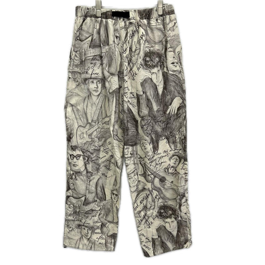 Drawing Print Pants Ivory Size 1