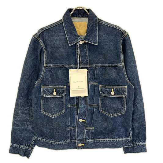 B-EG- B-EG-001 Washed Indigo Denim Jacket Size 2