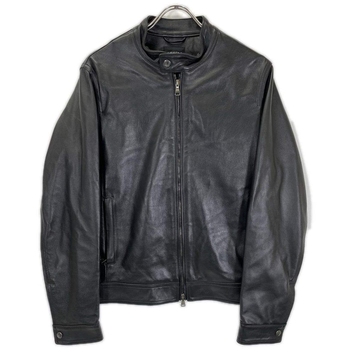 EMMETI JURI Black Lambskin W-Zip Rider Jacket Size 46