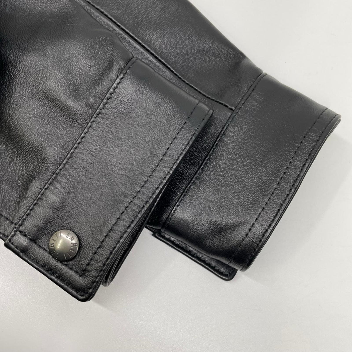 EMMETI JURI Black Lambskin W-Zip Rider Jacket Size 46
