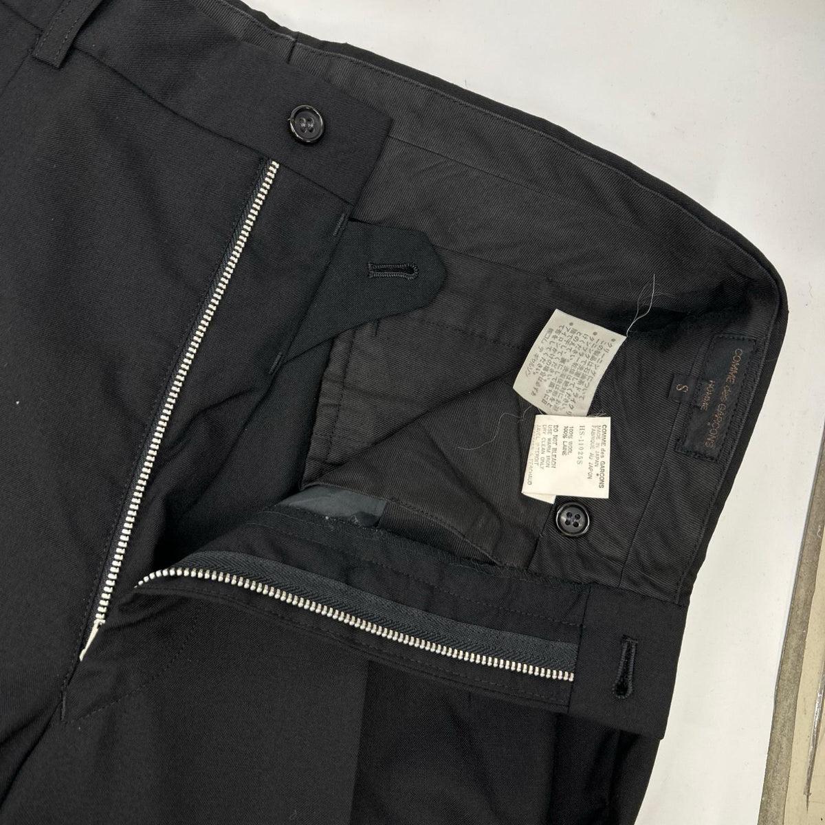 COMMEdesGARCONS HOMME 88' Peak Lapel Wool Suit Black Size S