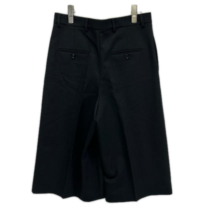 CELINE Hedi Era Wool Wide Cropped Pants Black Size 38