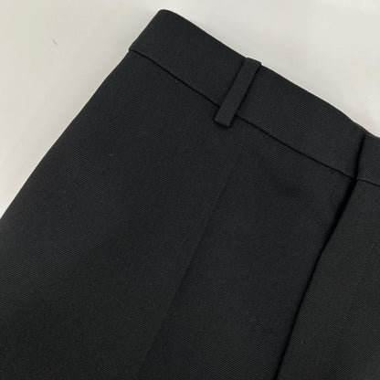 CELINE Hedi Era Wool Wide Cropped Pants Black Size 38