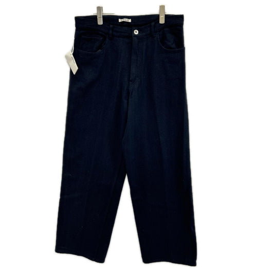 AURALEE SS26 Silk Nep Denim 5P Wide Pants Black Size 5