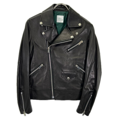 BIOTOP Black Sheepskin Double Rider's Jacket Size S