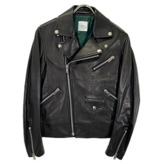 BIOTOP Black Sheepskin Double Rider's Jacket Size S