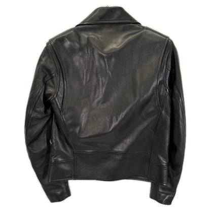 BIOTOP Black Sheepskin Double Rider's Jacket Size S