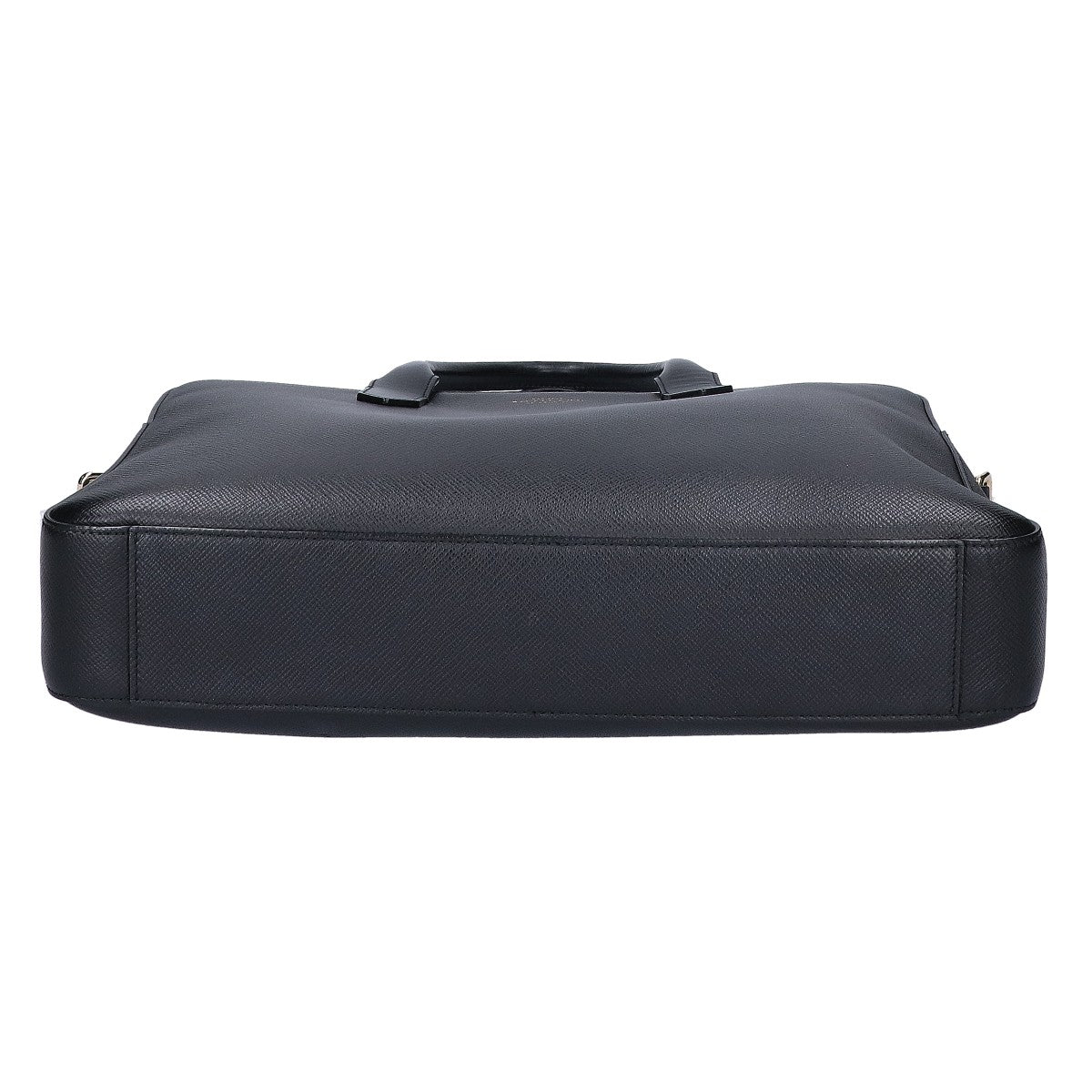 SMYTHSON Panama Grain Leather Briefcase Black/Gold