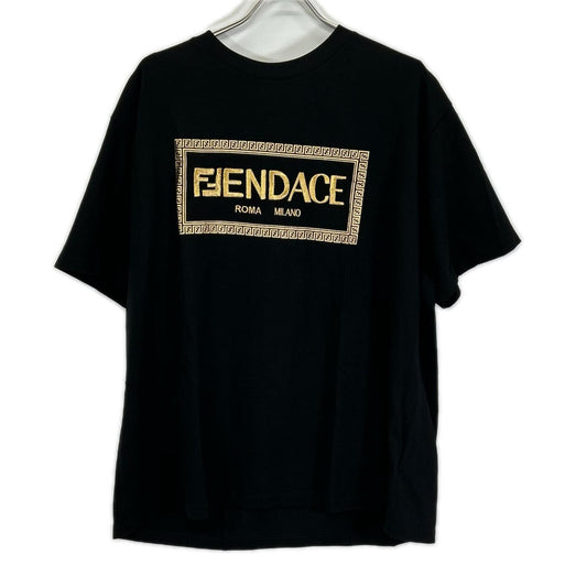 Versace FENDACE Logo Embroidered Back Print T-Shirt Size XL