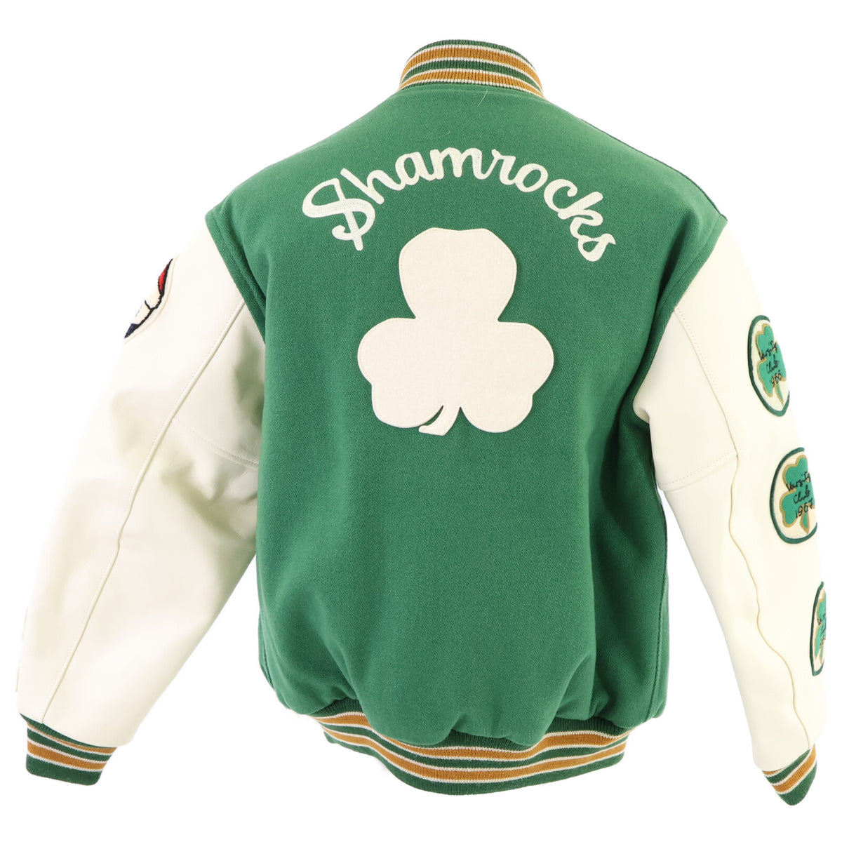JOE MCCOY MJ23121 Wool Varsity Jacket Green/Ivory Size 40