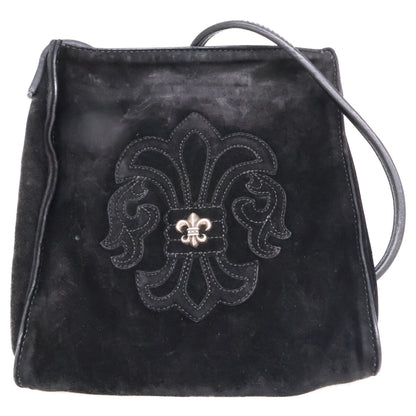 Chrome hearts BS Flare Suede Leather Shoulder Bag Black
