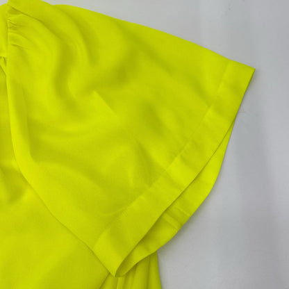 BALENCIAGA 2020 Neon Yellow Ribbon Scarf Size 34