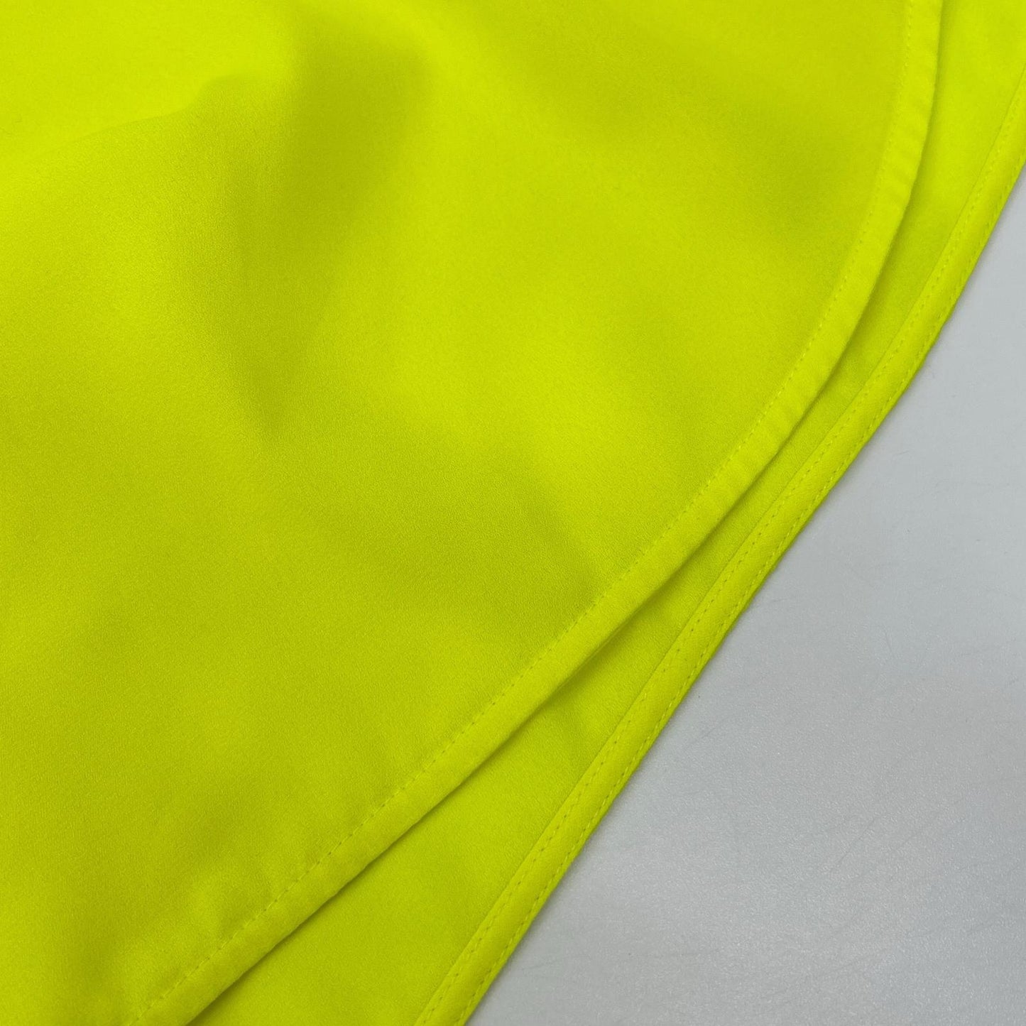BALENCIAGA 2020 Neon Yellow Ribbon Scarf Size 34