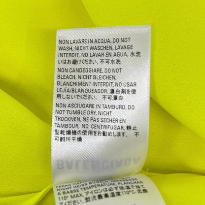 BALENCIAGA 2020 Neon Yellow Ribbon Scarf Size 34