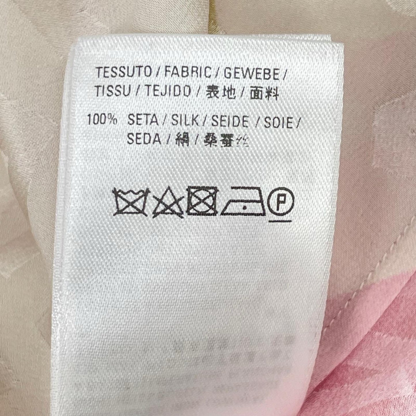 BALENCIAGA 2020 Pink Floral Ribbon Scarf Multi Size 34