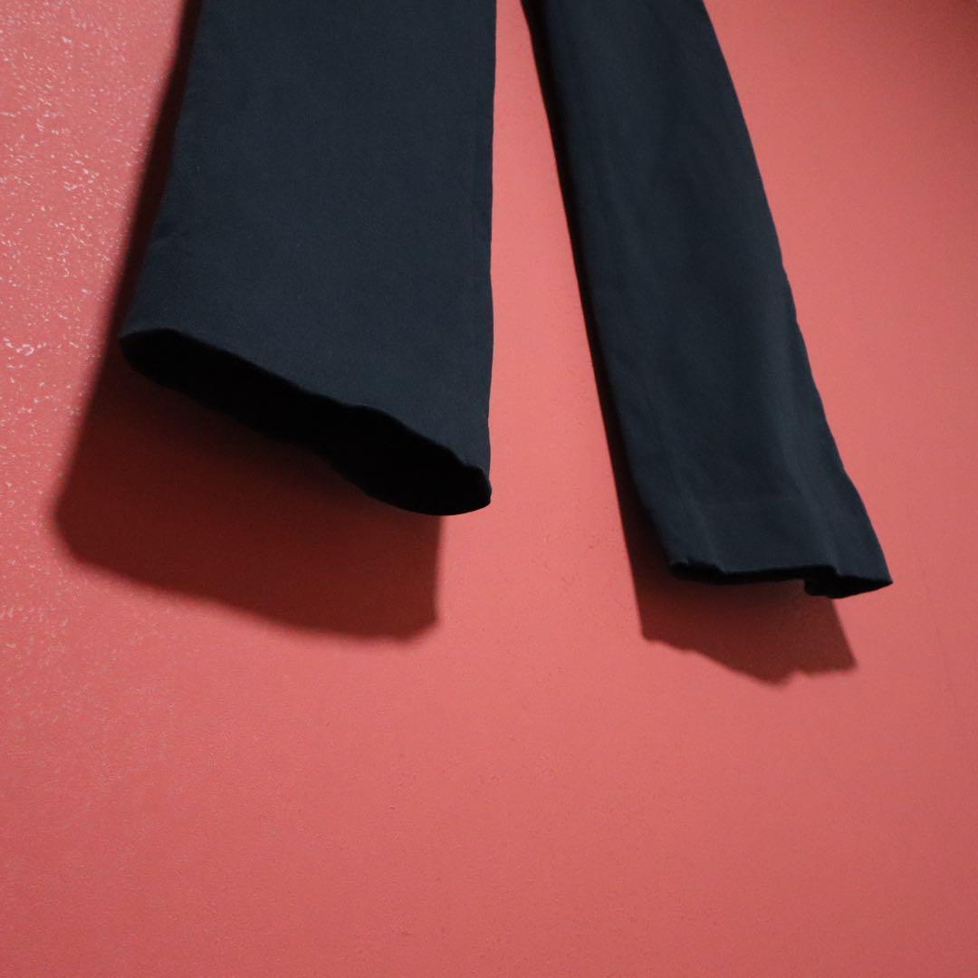 Issey Miyake Black Cotton Stretch Skinny Pants Size 2