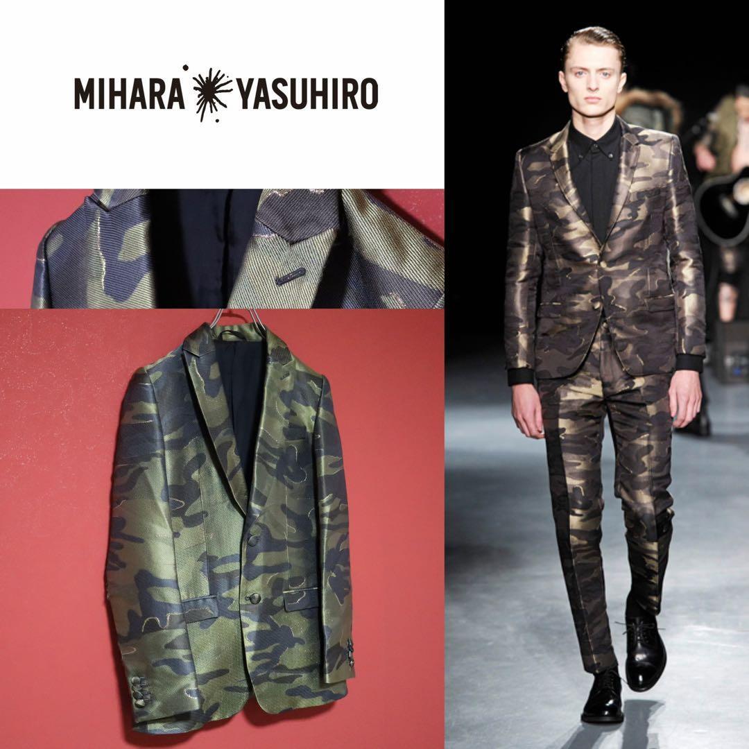 MIHARAYASUHIRO 12AW Silk Camouflage Jacquard Jacket Size XS