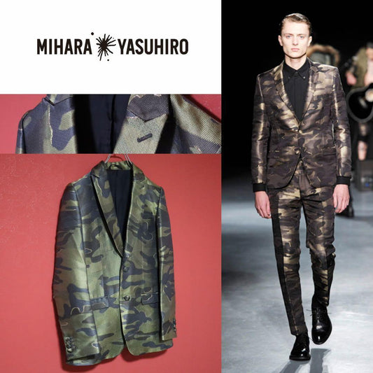 MIHARAYASUHIRO 12AW Silk Camouflage Jacquard Jacket Size XS