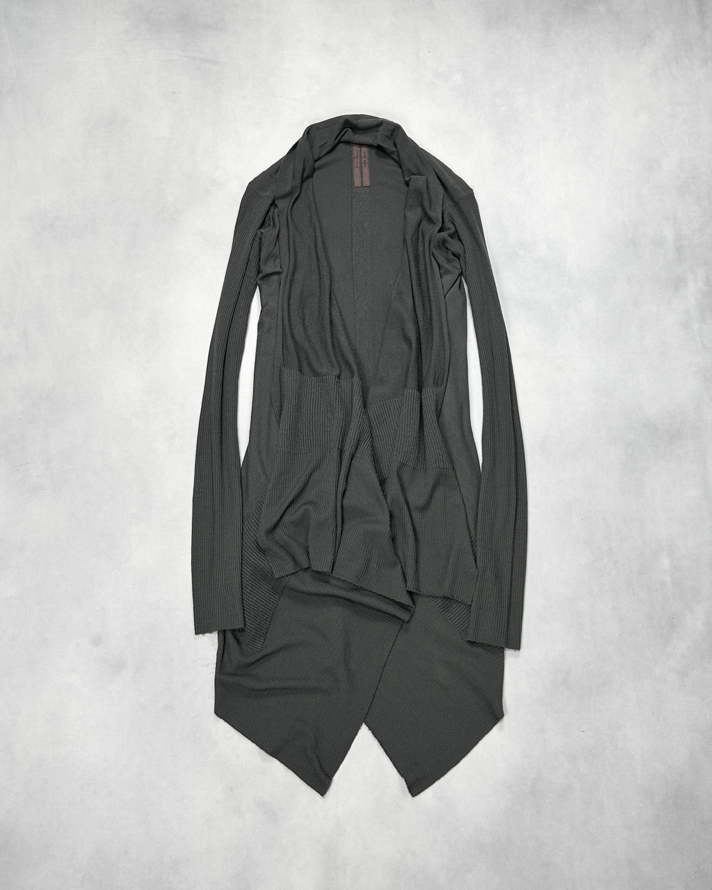 Rick Owens F/W13 PLINTH Merino Wool Drape Cardigan Size 48
