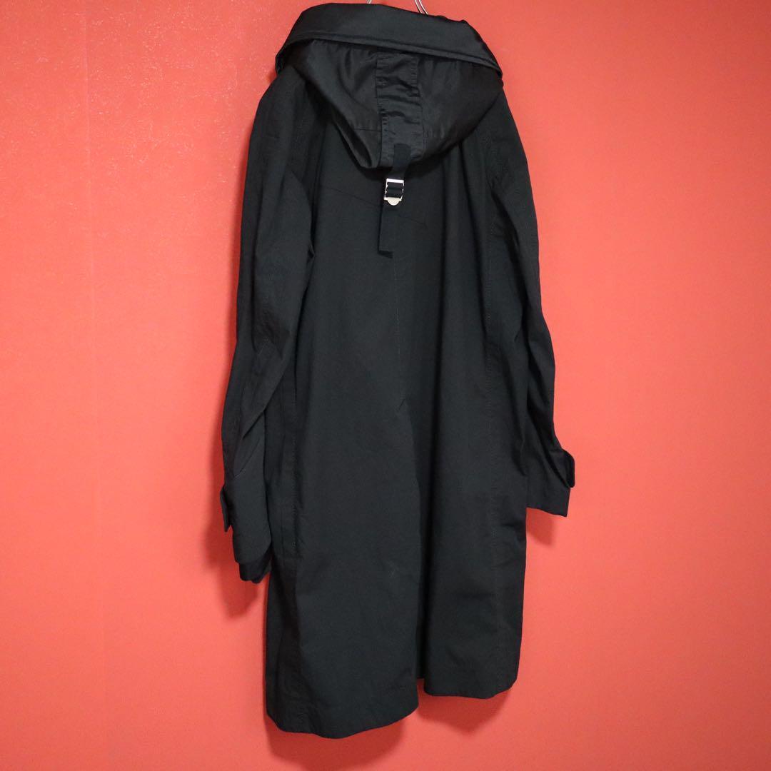 Sacai 21SS Hooded Mixed Button Panelled Oxford Coat Size 3