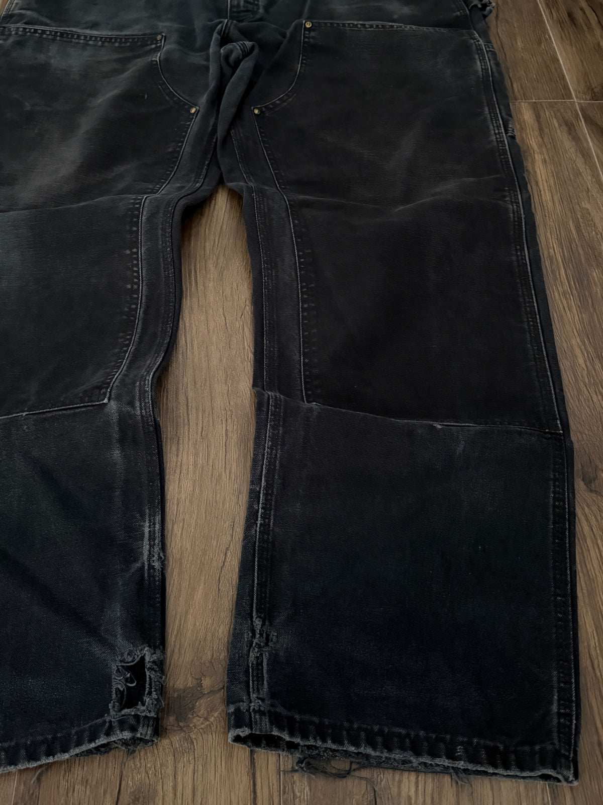 Vintage Carhartt Faded Black Double Knee Work Pants