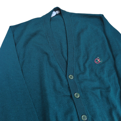 Gucci 1970's GG Logo Embroidered Web Line Cardigan Size 48