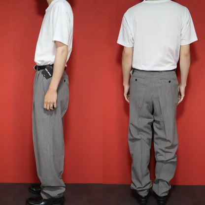 Issey Miyake Gray Wool Rayon Long Double Pleated Size L
