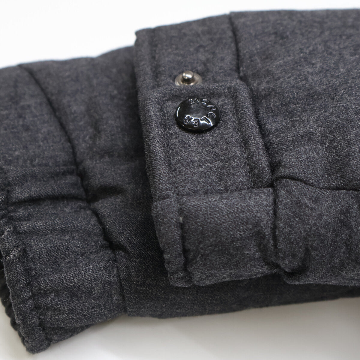 MONCLER Montgenevre Wool Hooded Down Jacket Gray Size 4