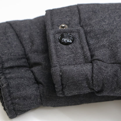 MONCLER Montgenevre Wool Hooded Down Jacket Gray Size 4