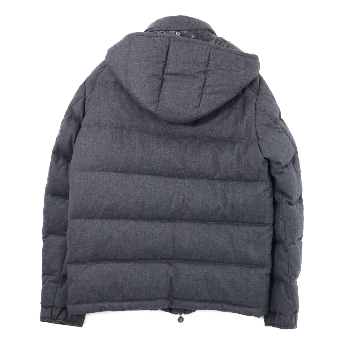MONCLER Montgenevre Wool Hooded Down Jacket Gray Size 4